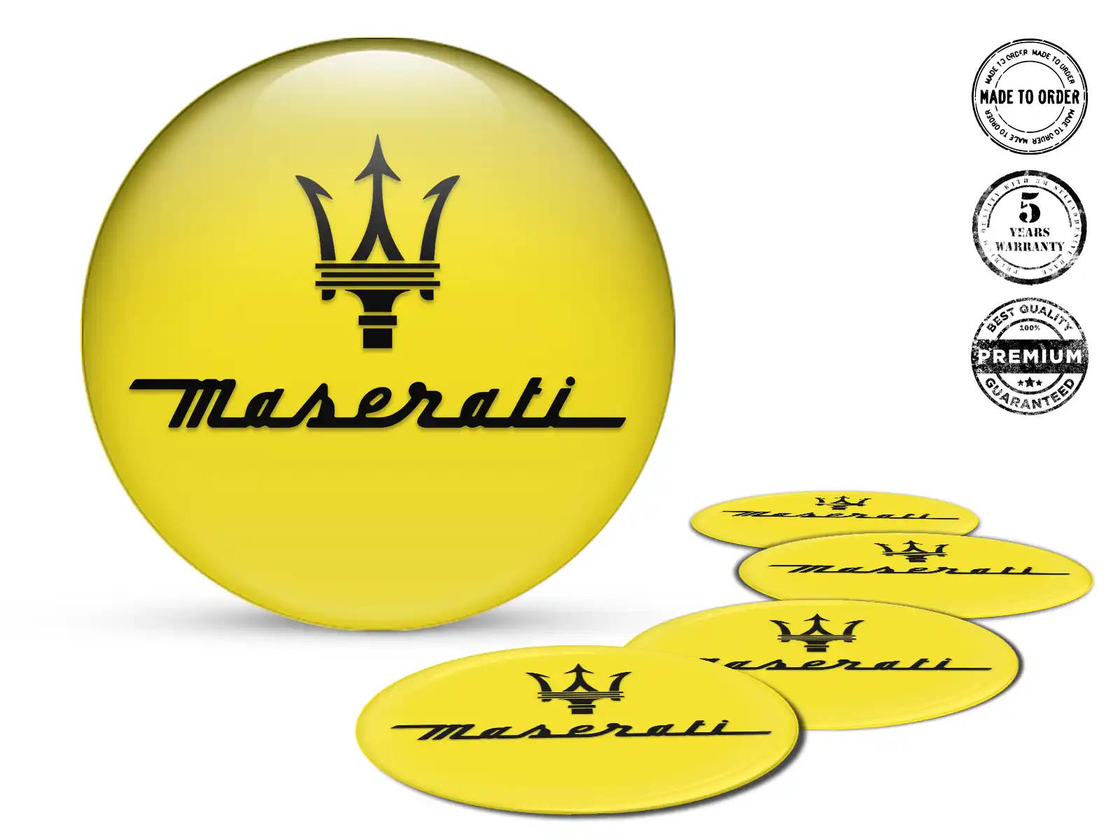 Maserati Pegatinas de Cúpula Edición Etiquetas de Emblemas de Resina